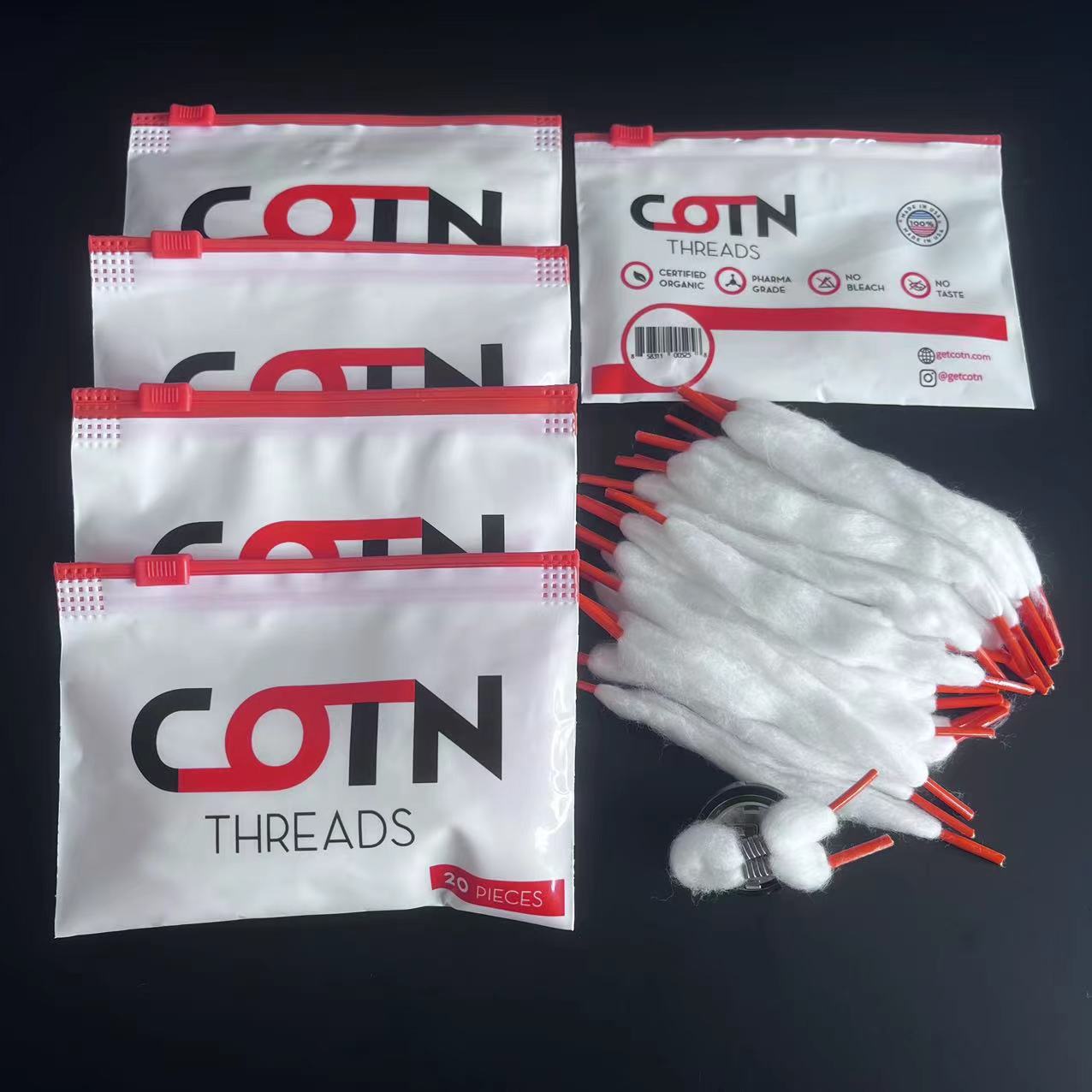 Cotton Wick Organic - 100/60/20 шт. готовые проволочные катушки, нитки